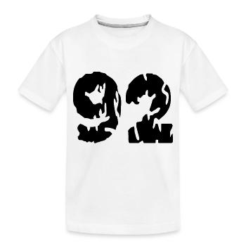 92 Number jersey - Kids' Premium Organic T-Shirt - white - Front