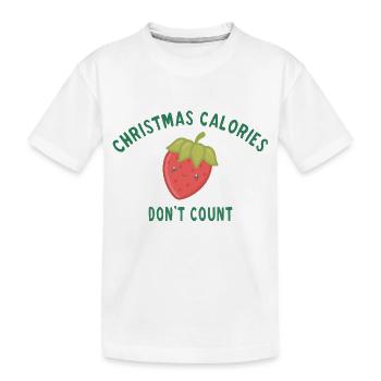 Christmas calories don't count - T-shirt bio Premium Enfant - blanc - Devant