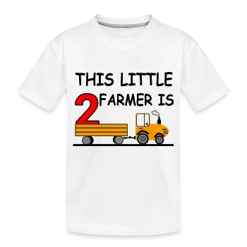 Traktor - Kinder Premium Bio T-Shirt - Weiß - Vorne