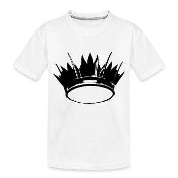 Krone Symbol König und Königin Liebe Vektor 3 - Kinder Premium Bio T-Shirt - Weiß - Vorne