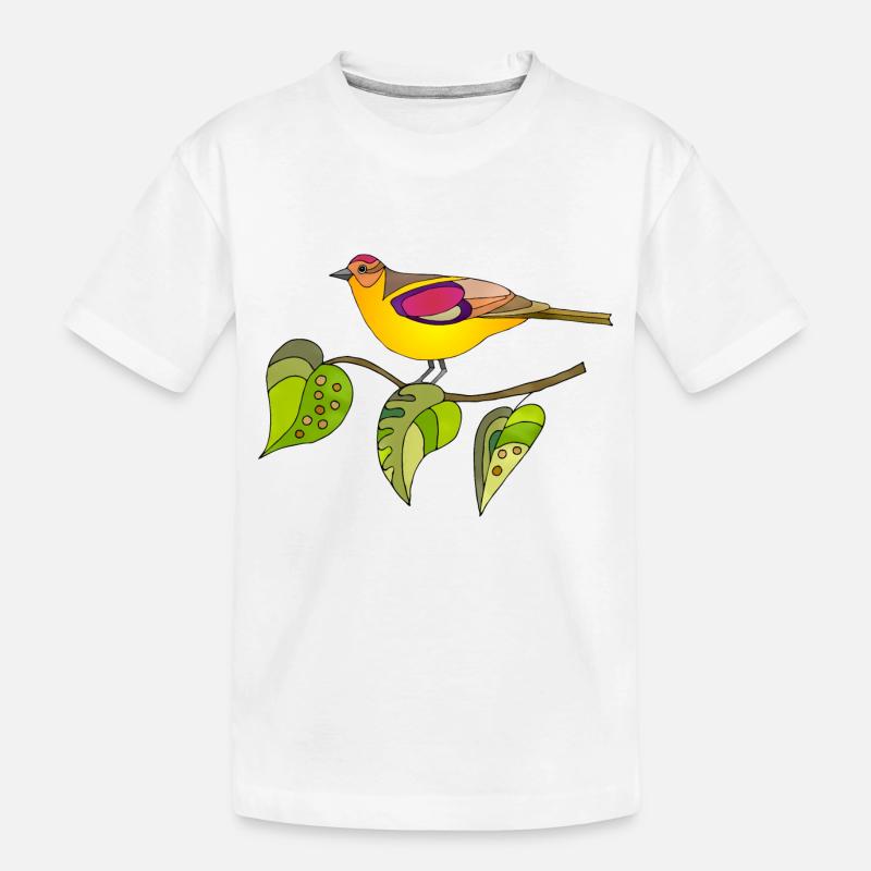 Vogel - Kinder Premium Bio T-Shirt - Weiß