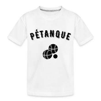 pétanque - T-shirt bio Premium Enfant - blanc - Devant
