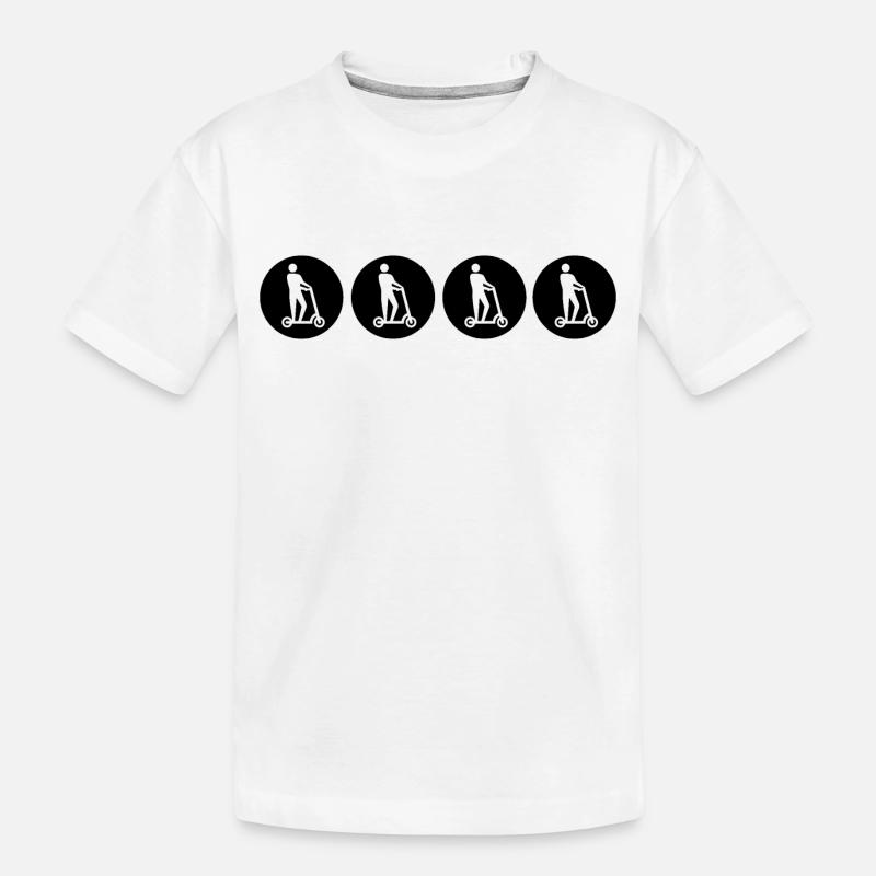 E-Scooter E-Roller Scooter - Kinder Premium Bio T-Shirt - Weiß