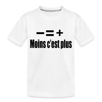 Moins C’est Plus - T-shirt bio Premium Enfant - blanc - Devant