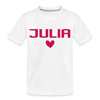 Julia Cœur - T-shirt bio Premium Enfant - blanc - Devant