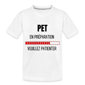 Pet en préparation veuillez patienter - T-shirt bio Premium Enfant - blanc - Devant