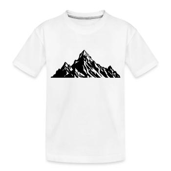 Mountains Nature Silhouette - Kids' Premium Organic T-Shirt - white - Front