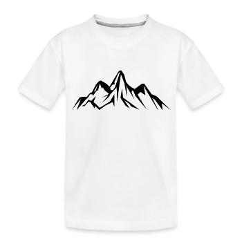 Mountains - Kinder Premium Bio T-Shirt - Weiß - Vorne