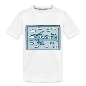 Flugzeug Design - Kinder Premium Bio T-Shirt - Weiß - Vorne