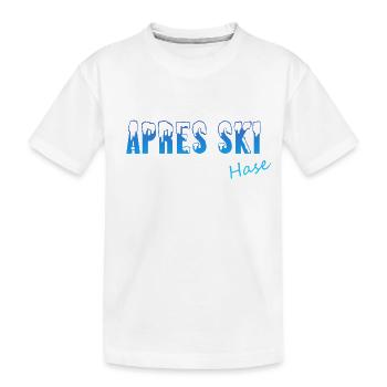 Apres Ski Has, Skihase - Kinder Premium Bio T-Shirt - Weiß - Vorne