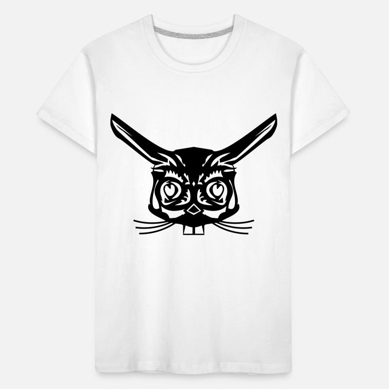 Visage abstrait de lapin T-shirt bio Premium Enfant