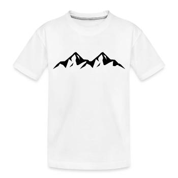 mountains - Kinder Premium Bio T-Shirt - Weiß - Vorne
