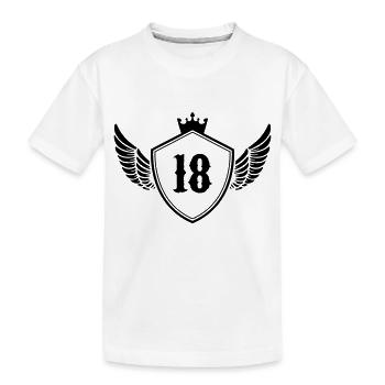 wappen 18 - Kinder Premium Bio T-Shirt - Weiß - Vorne