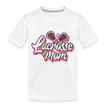 Lacrosse Sport Mutter Mama I Geschenk - Kinder Premium Bio T-Shirt - Weiß - Vorne