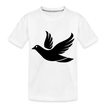 Fliegende Taube im Himmel - Illustration - Kinder Premium Bio T-Shirt - Weiß - Vorne
