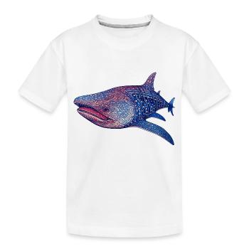 A beautiful purple whale shark as an eye-catcher - Kids' Premium Organic T-Shirt - white - Front