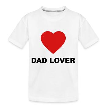 Cute "Dad Lover" design for you - Kids' Premium Organic T-Shirt - white - Front