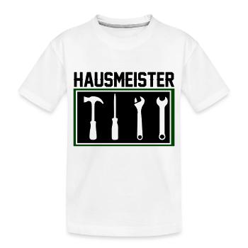 werkzeug hausmeister - Kinder Premium Bio T-Shirt - Weiß - Vorne