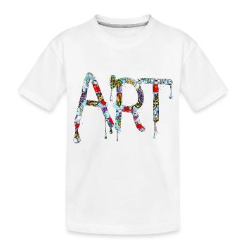 Graffiti-Stil Splash Hip-Hop-Farben Malerfarbe - Kinder Premium Bio T-Shirt - Weiß - Vorne