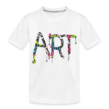 Graffiti-Stil Splash Hip-Hop-Farben Malerfarbe - Kinder Premium Bio T-Shirt - Weiß - Vorne
