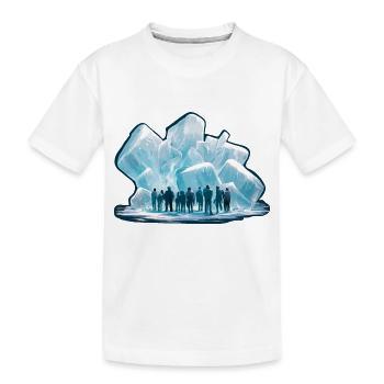 DES PERSONNES FIGÉES DANS DES MORCEAUX DE GLACE GÉANTS - T-shirt bio Premium Enfant - blanc - Devant