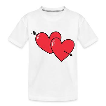 HERZEN - Kinder Premium Bio T-Shirt - Weiß - Vorne