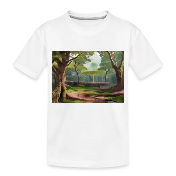 Eternal green forest - Kids' Premium Organic T-Shirt - white - Front