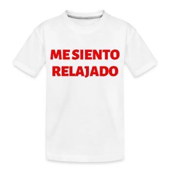 ich fühle mich entspannt Spanisch Sprache - Kinder Premium Bio T-Shirt - Weiß - Vorne