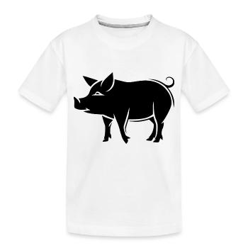 Pig Piggy Sow - Kids' Premium Organic T-Shirt - white - Front