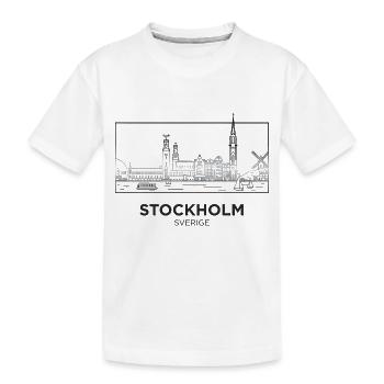 Stockholm Schweden Schweden Skandinavien Skandinavien - Kinder Premium Bio T-Shirt - Weiß - Vorne