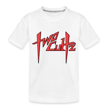 2Cultz SpeedyLogo Red - Kids' Premium Organic T-Shirt - white - Front