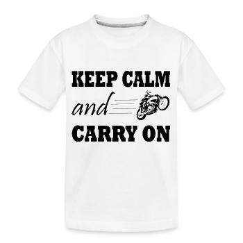 Motorrad - Kinder Premium Bio T-Shirt - Weiß - Vorne