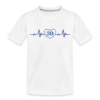 30. Geburtstag Herz 30 - Kinder Premium Bio T-Shirt - Weiß - Vorne