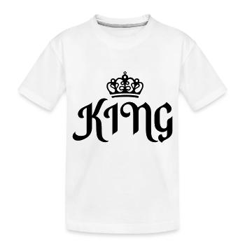 King - Kids' Premium Organic T-Shirt - white - Front
