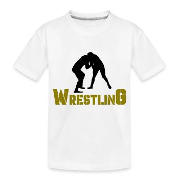 Wrestling - Kids' Premium Organic T-Shirt - white - Front