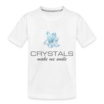 Les cristaux me font sourire - T-shirt bio Premium Enfant - blanc - Devant