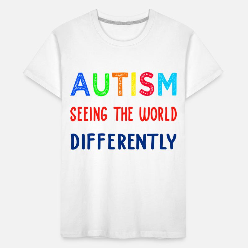 Autism Seeing Differently Kids' Premium Organic T-Shirt