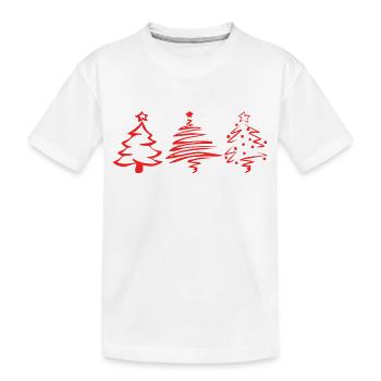 Weihnachtsbaum - Kinder Premium Bio T-Shirt - Weiß - Vorne