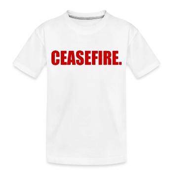 Ceasefire - Kinder Premium Bio T-Shirt - Weiß - Vorne