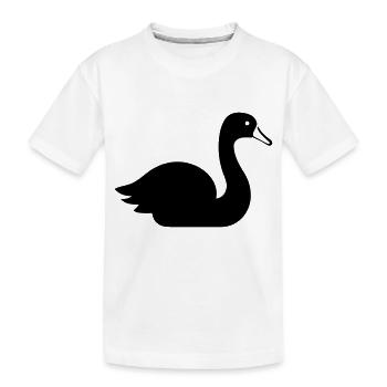 Schwan - Kinder Premium Bio T-Shirt - Weiß - Vorne