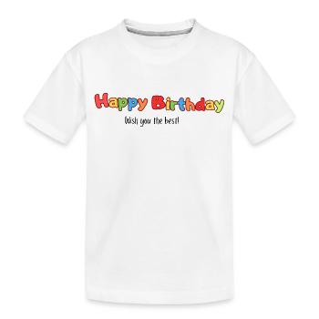 Bon anniversaire - T-shirt bio Premium Enfant - blanc - Devant