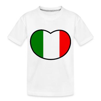 Italian Love - Kids' Premium Organic T-Shirt - white - Front