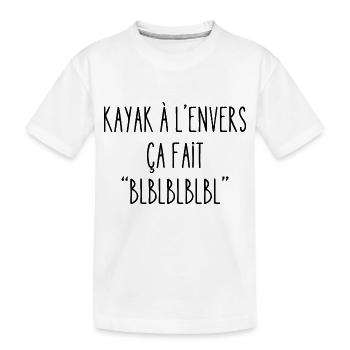 kayak à l'envers - T-shirt bio Premium Enfant - blanc - Devant
