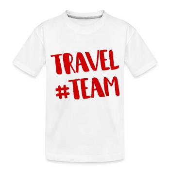 Travel Team - Kinder Premium Bio T-Shirt - Weiß - Vorne