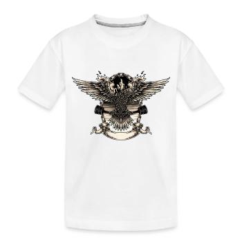 Rétro Vecteur Moto Eagle Signe Signe Casque Moto - T-shirt bio Premium Enfant - blanc - Devant