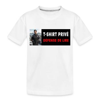 T shirt privé, police ! Défense de lire. - T-shirt bio Premium Enfant - blanc - Devant