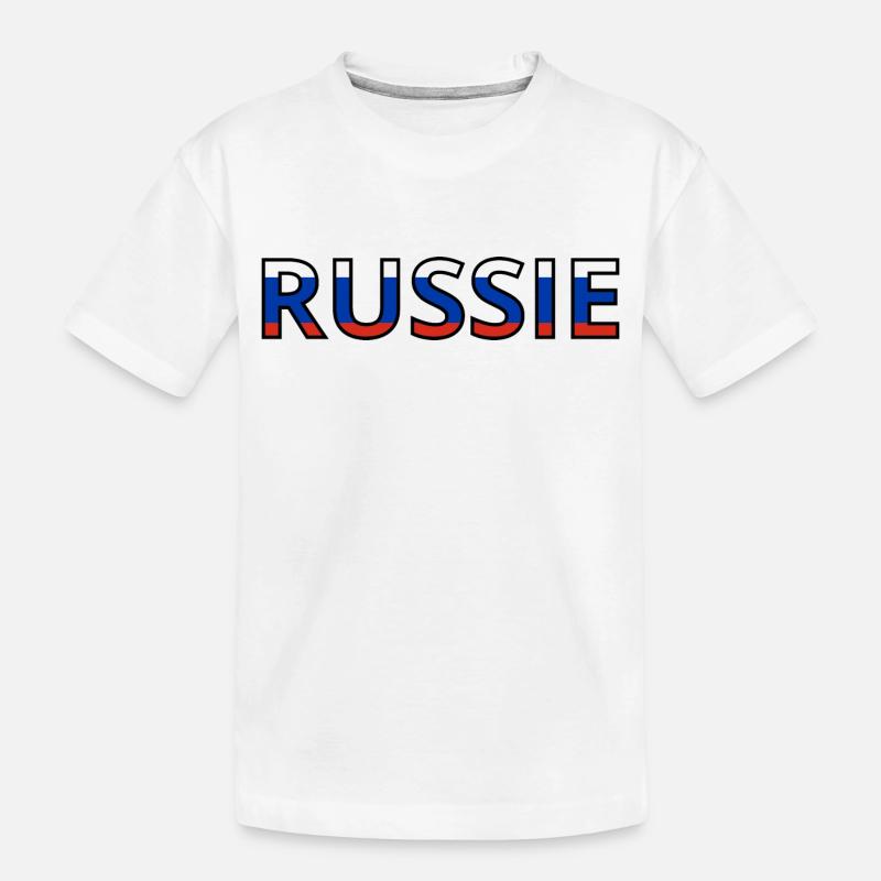 Drapeau russie - T-shirt bio Premium Enfant - blanc