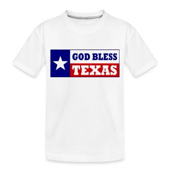 God bless texas - Kids' Premium Organic T-Shirt - white - Front