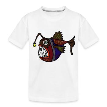Fisch - Kinder Premium Bio T-Shirt - Weiß - Vorne