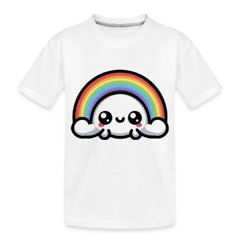Kawaii Cute Rainbow - Kids' Premium Organic T-Shirt - white - Front